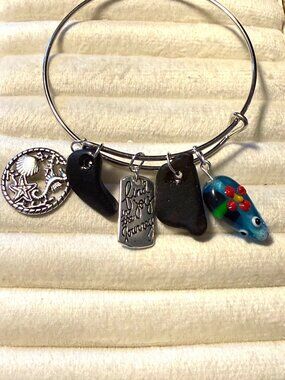 Seaham Journey – Rare Pirate Glass & Lampwork Charm Bracelet